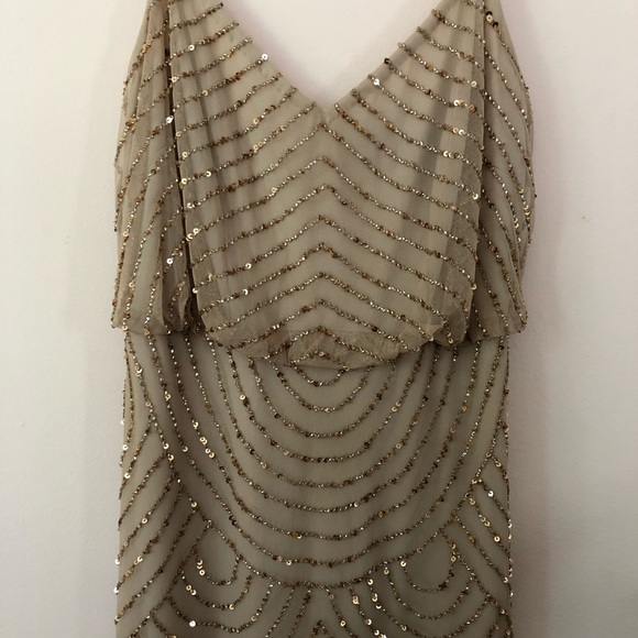 Gorgeous beaded blouson dress w/ Art Deco beading - Picture 4 of 6